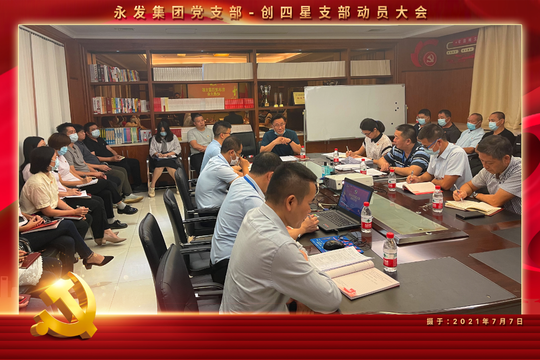 永发集团党支部学习习近平总书记在庆祝中国共产党成立100周年大会上的重要讲